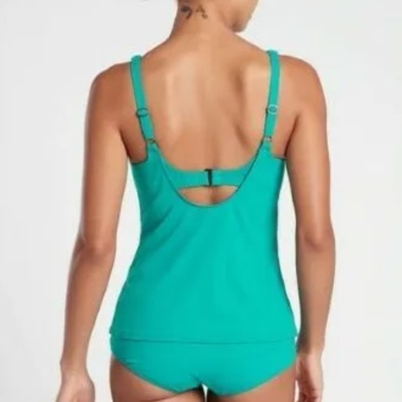 NWT! Athleta Aruba Teal Bra Sized Bondi Bra Cup Tankini Top Swim Surf Paddle - Picture 3 of 5